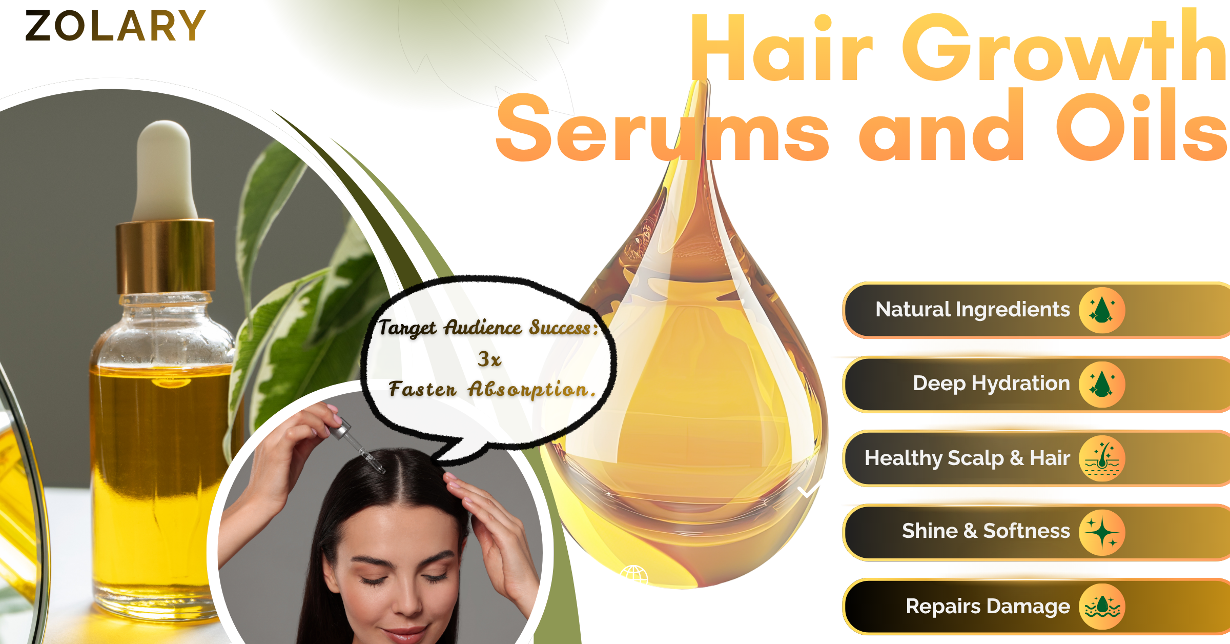 Zolary Premium Hair Growth & Repair Oil – 100% Natural Blend - Image 2